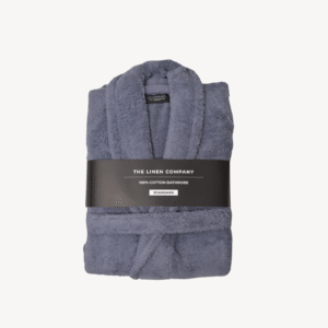 Deep Blue Shawl Collar Bathrobe