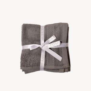 Light Grey Diamond Face Towel - Set of 3